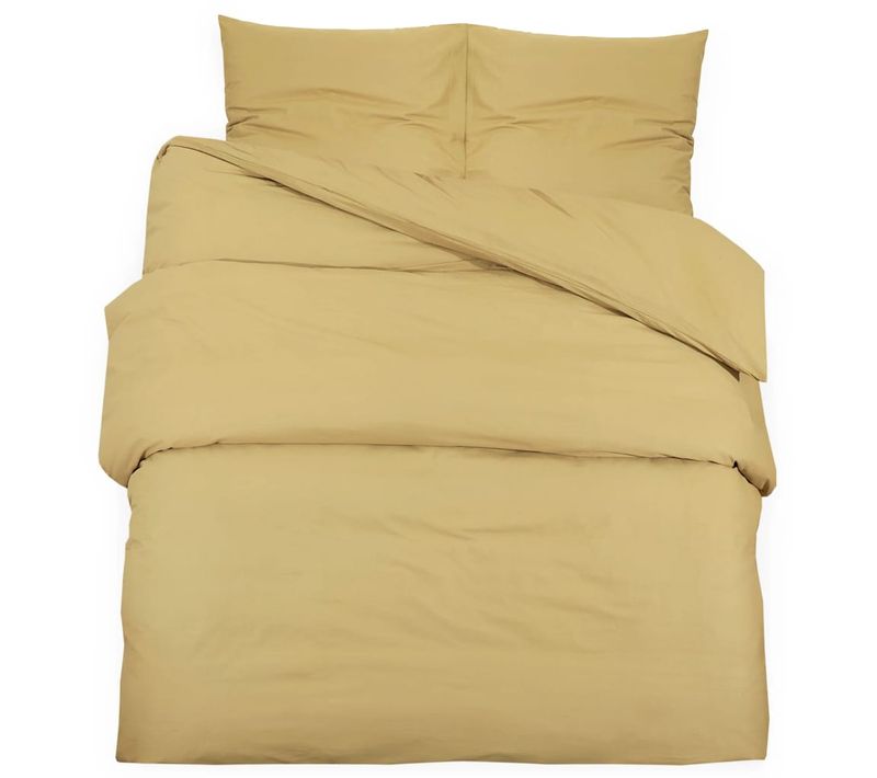Ensemble De Housse De Couette Taupe 135x200 Cm Microfibre