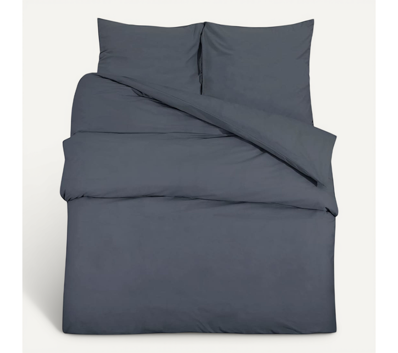 Ensemble De Housse De Couette Anthracite 240x220 Cm Coton