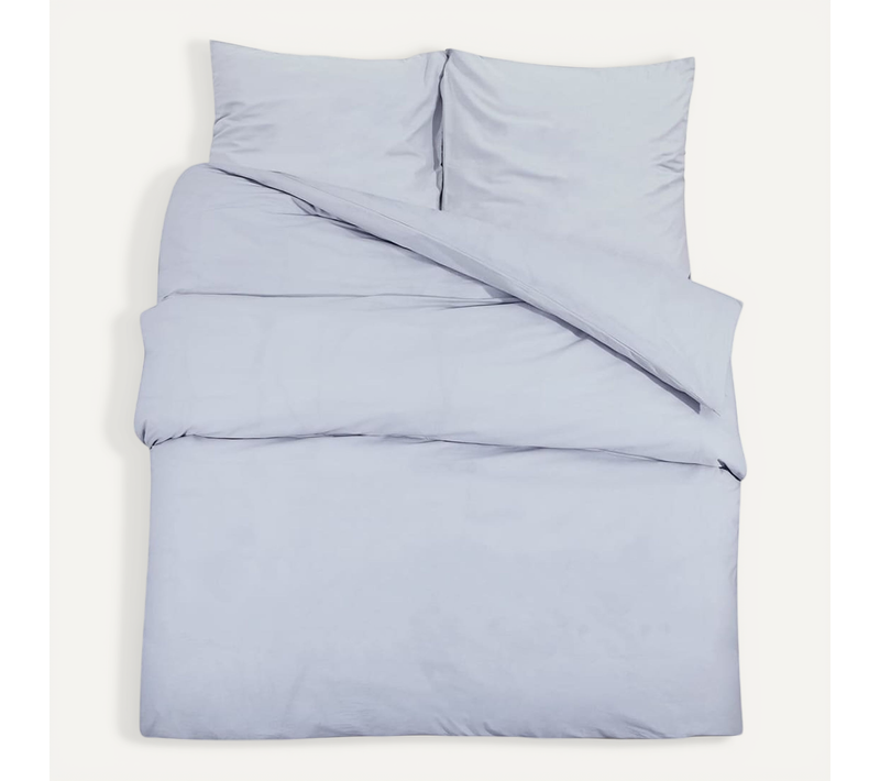 Ensemble De Housse De Couette Gris 200x200 Cm Coton