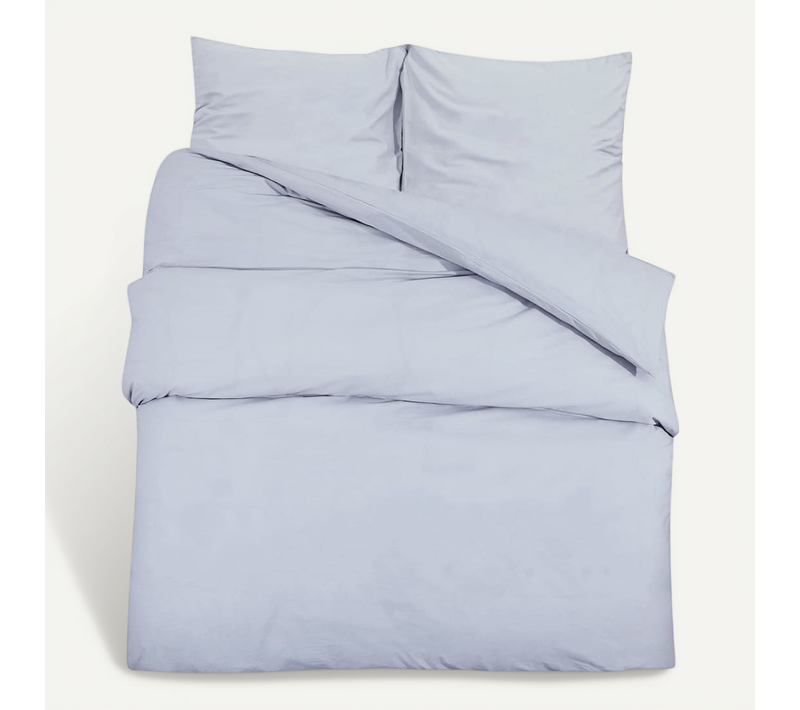 Ensemble De Housse De Couette Gris 220x240 Cm Coton