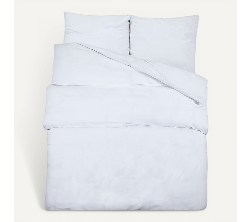 Ensemble De Housse De Couette Blanc 140x200 Cm Coton