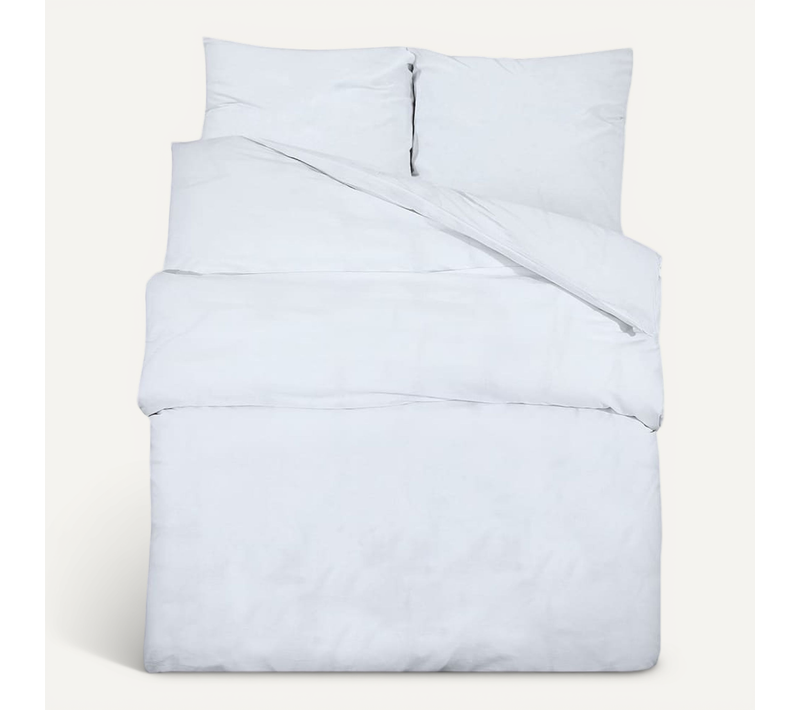 Ensemble De Housse De Couette Blanc 220x240 Cm Coton