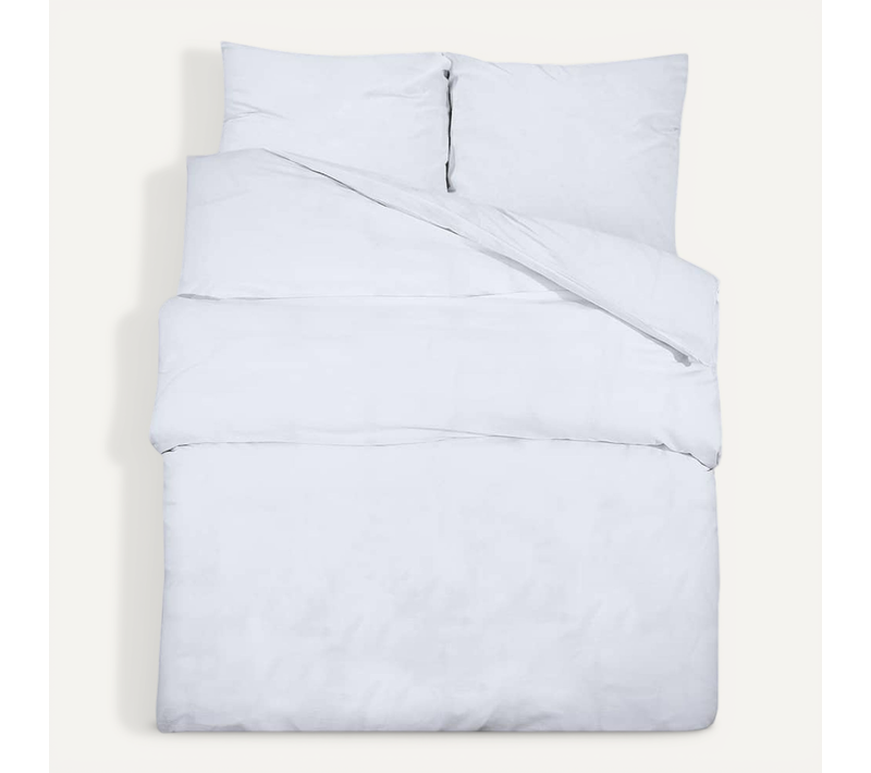 Ensemble De Housse De Couette Blanc 135x200 Cm Coton