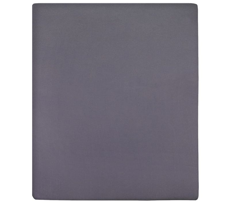Drap-housse Jersey Anthracite 100x200 Cm Coton