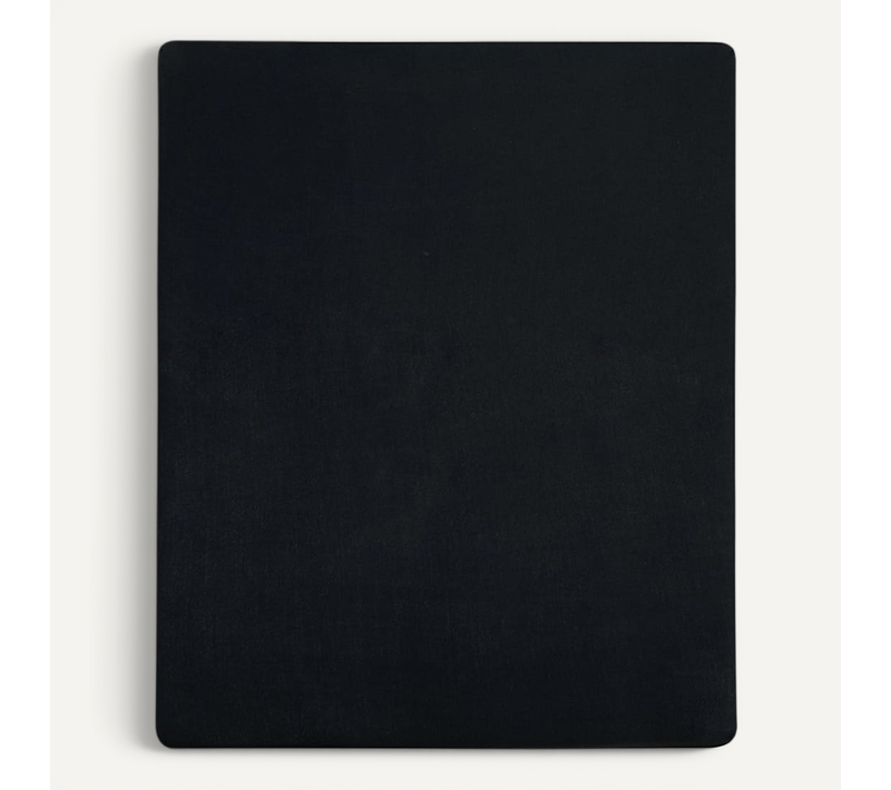 Draps-housses Jersey 2 Pièces Noir 160x200 Cm Coton