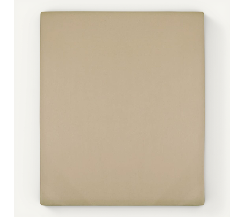 Drap-housse Jersey Taupe 100x200 Cm Coton