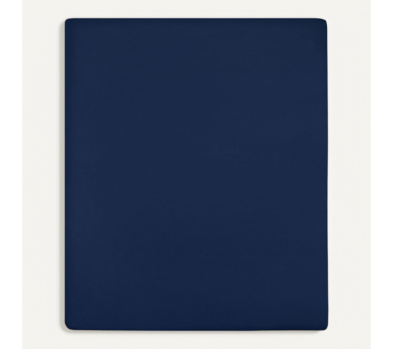 Draps-housses Jersey 2 Pièces Bleu Marine 100x200 Cm Coton