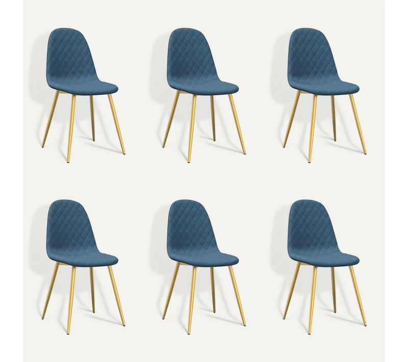 Chaises À Manger Lot De 6 Gris Clair Velours