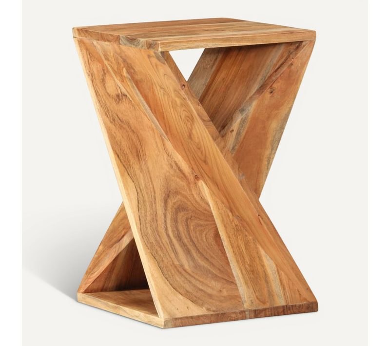 Table D'appoint 35x35x55 Cm Bois Massif D'acacia