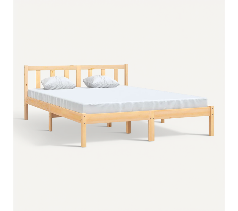 Cadre De Lit Sans Matelas Bois Massif 140x200 Cm