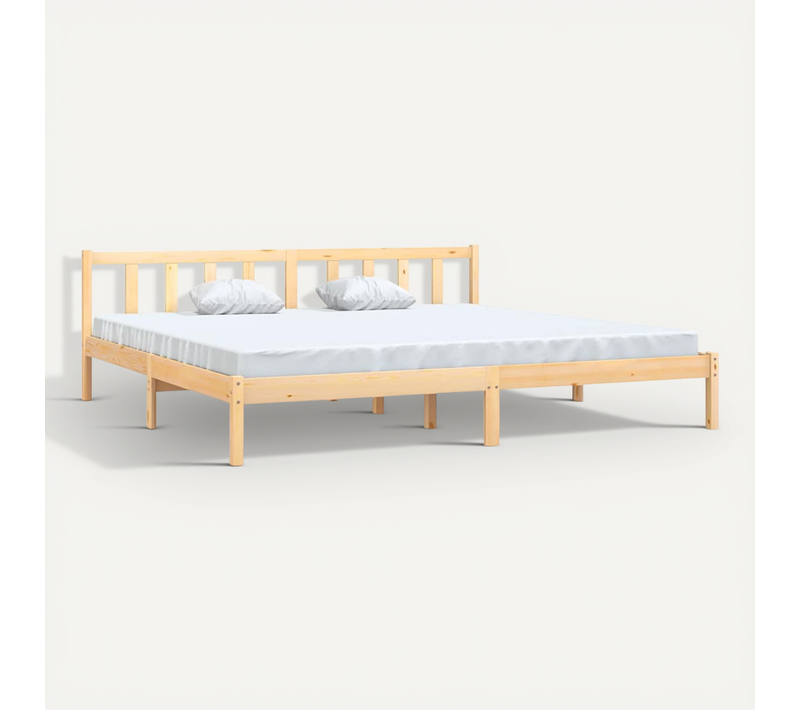 Cadre de lit sans matelas bois massif 180 x 200 cm