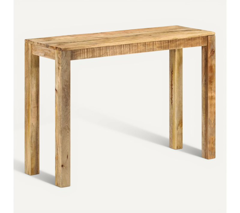 Table Console 110x35x76 Cm Bois De Manguier Brut