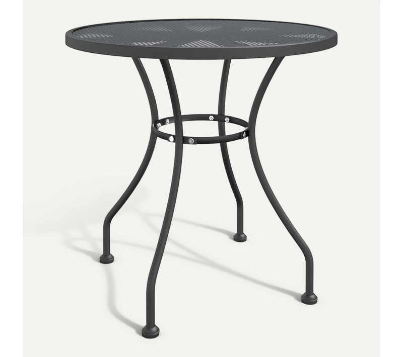 Table De Jardin D.80x72 Cm Maille Métallique Anthracite