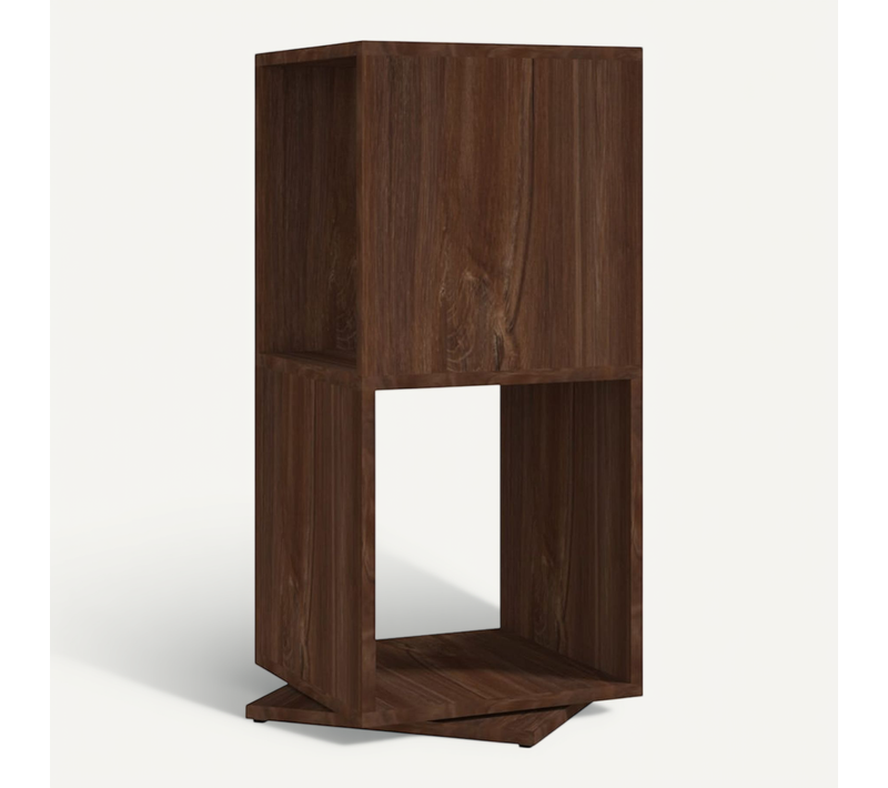 Armoire Rotative Chêne Marron 34,5x34,5x75,5 Cm Bois Contreplaque
