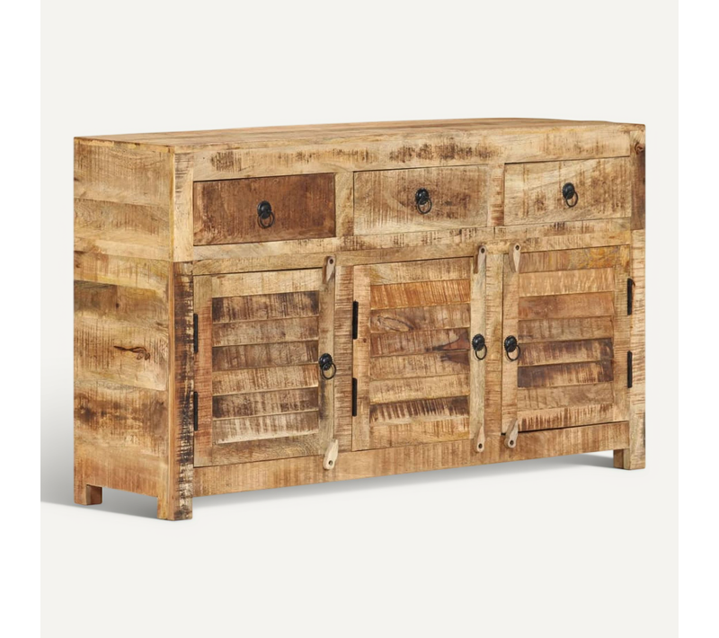 Buffet 110x30x65 Cm Bois Massif De Manguier