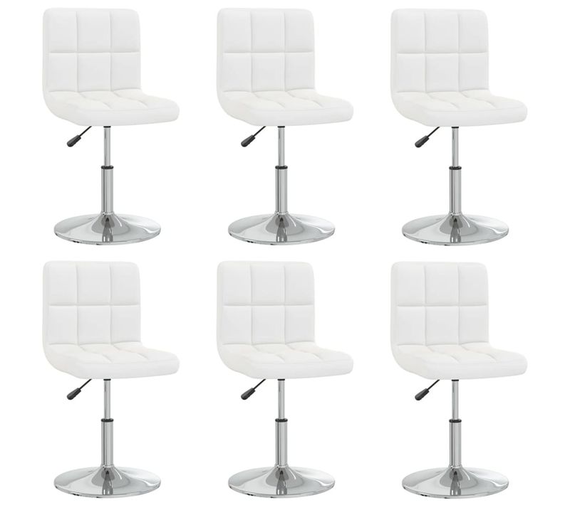 Chaises à Manger Lot De 6 Blanc Simili