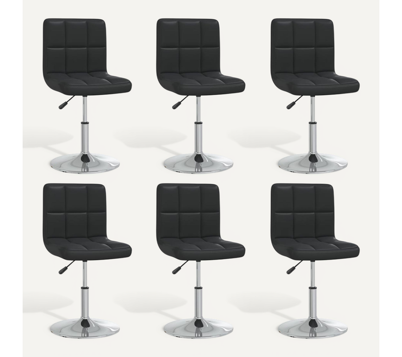 Chaises À Manger Lot De 6 Noir Simili
