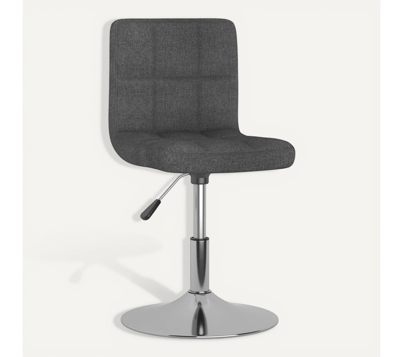 Chaise Pivotante À Manger Gris Foncé Tissu