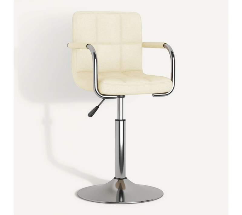 Chaise De Salle À Manger Crème Tissu