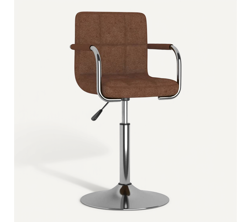 Chaise De Salle À Manger Marron Tissu