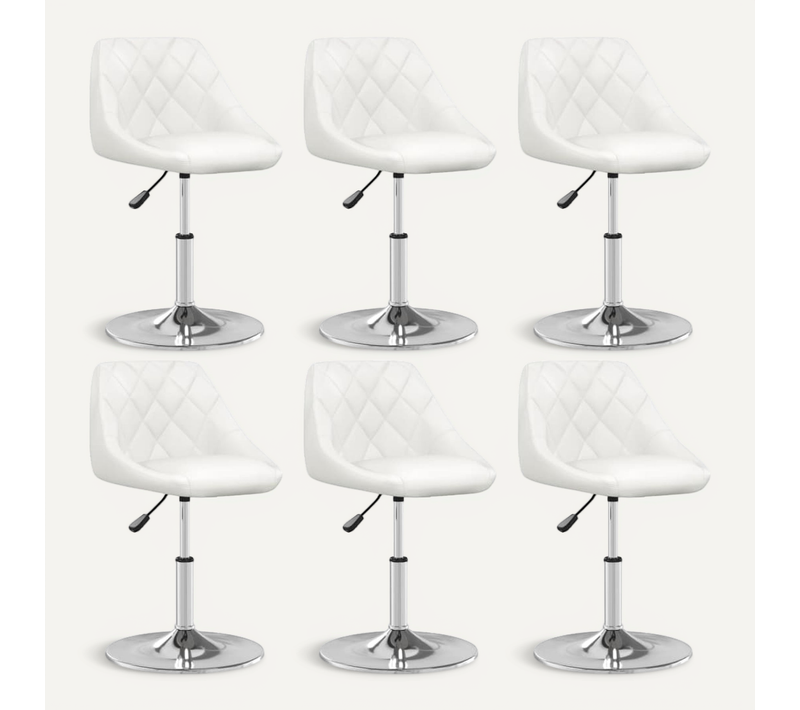 Chaises À Manger Lot De 6 Blanc Simili