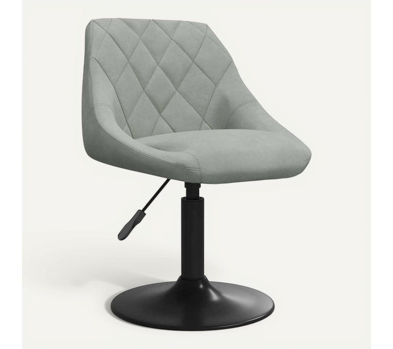 Chaise De Salle À Manger Gris Clair Velours