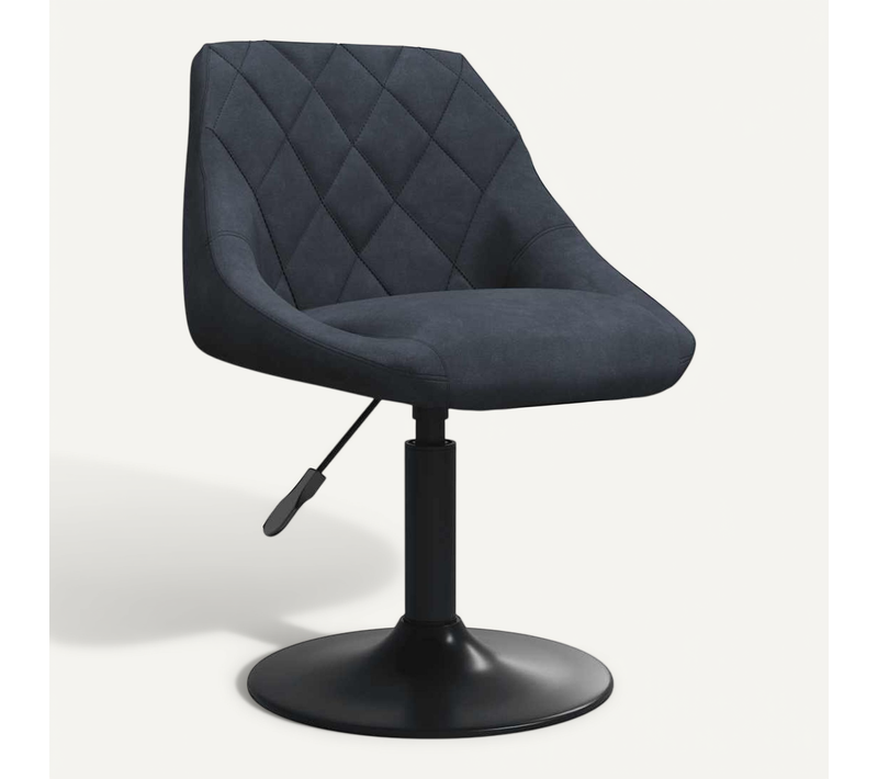 Chaise De Salle À Manger Gris Foncé Velours