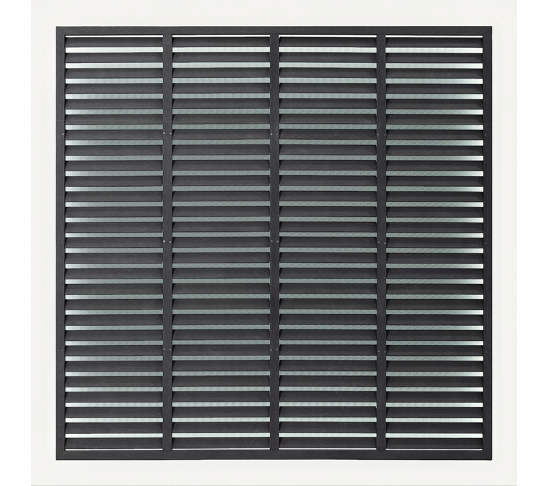 Clôture À Persiennes Wpc Avec Revêtement Résistant Aux Uv Et Design Modulaire 180x180 Cm Gris