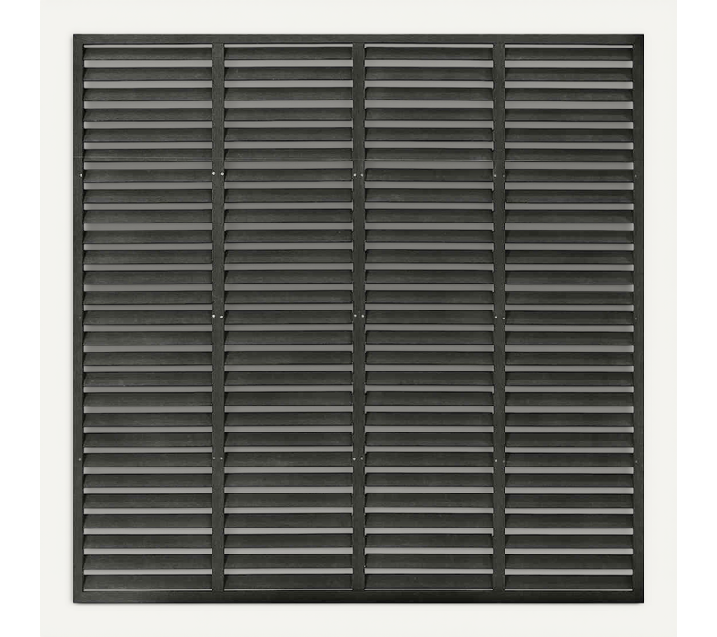 Clôture À Persiennes Wpc 180x180 Cm Gris Foncé