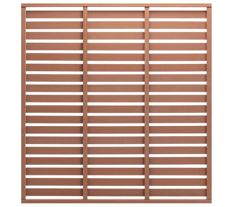 Panneau De Clôture Wpc 180x180 Cm Marron Store Pare-vent Jardin Patio Terrasse Extérieur