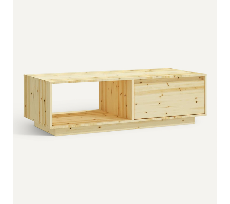 Table Basse 110x50x33,5 Cm Bois De Sapin Massif