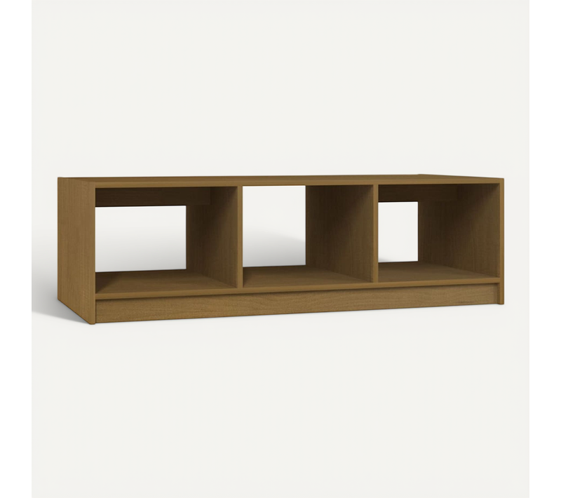Table Basse Marron Miel 110x50x34 Cm Bois De Pin Massif