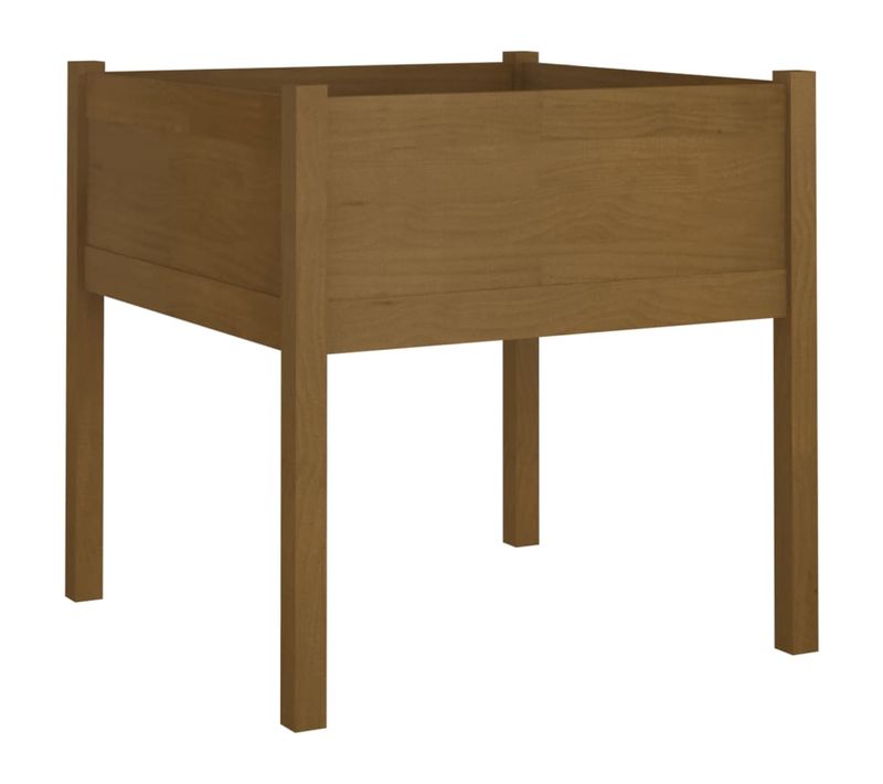 Jardinière D'extérieur Marron Miel 70x70x70 Cm Pin Massif