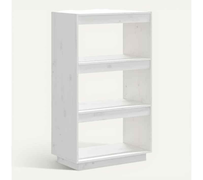 Etagère/cloison Blanc 60x35x103 Cm Bois De Pin Massif
