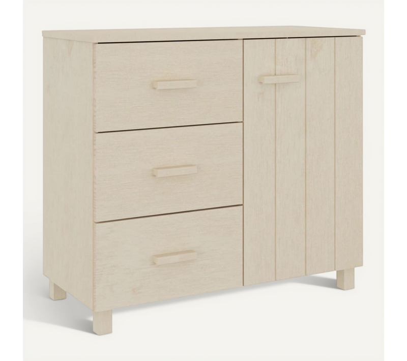 Buffet Hamar Marron Miel 90x40x80 Cm Bois Massif De Pin
