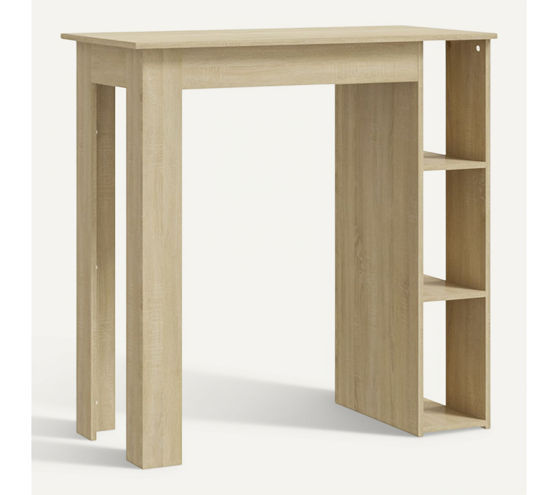 Table De Bar Avec étagère Chêne Sonoma Bois Contreplaqué