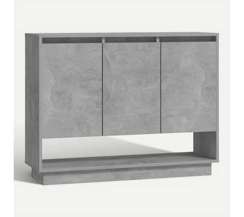 Buffet Gris Béton 97x31x75 Cm Bois Contreplaqué