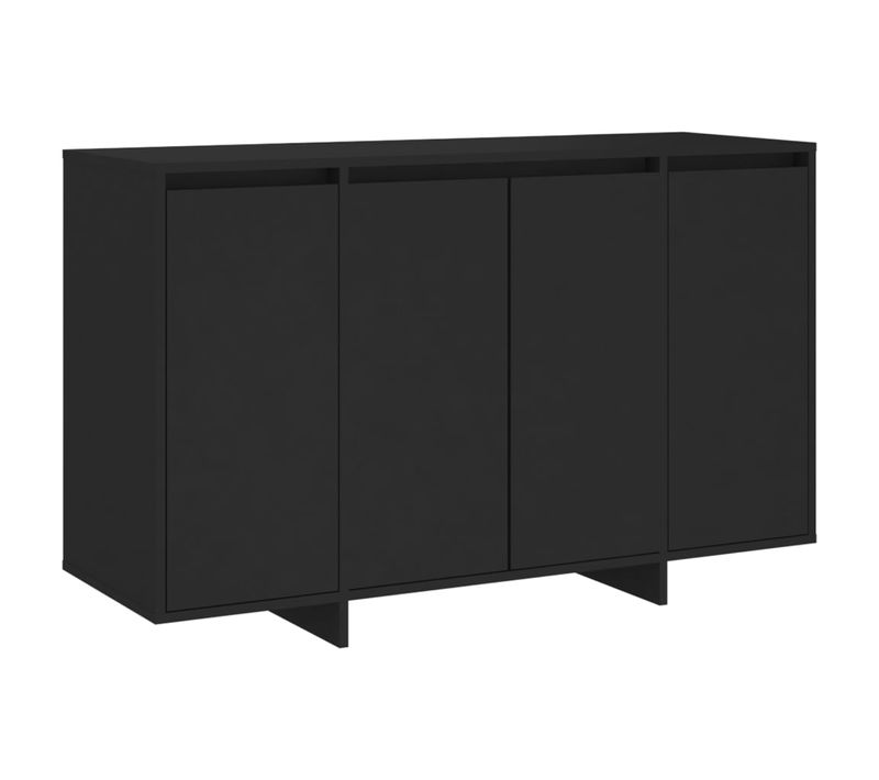 Buffet Noir 120x41x75 Cm Bois Contreplaqué