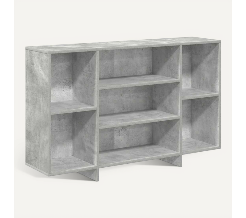 Buffet Gris Béton 120x30x75 Cm Bois Contreplaqué