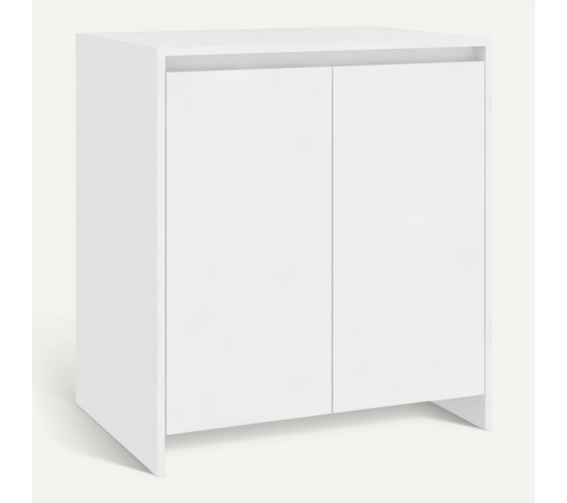 Buffet Blanc 70x41x75 Cm Bois Contreplaqué