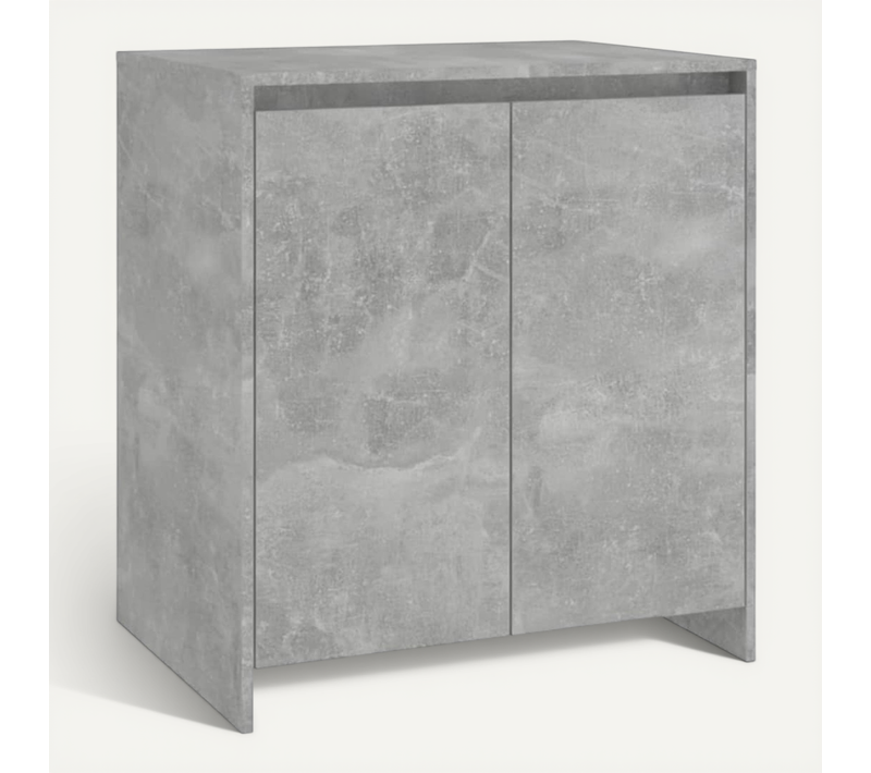 Buffet Gris Béton 70x41x75 Cm Bois Contreplaqué