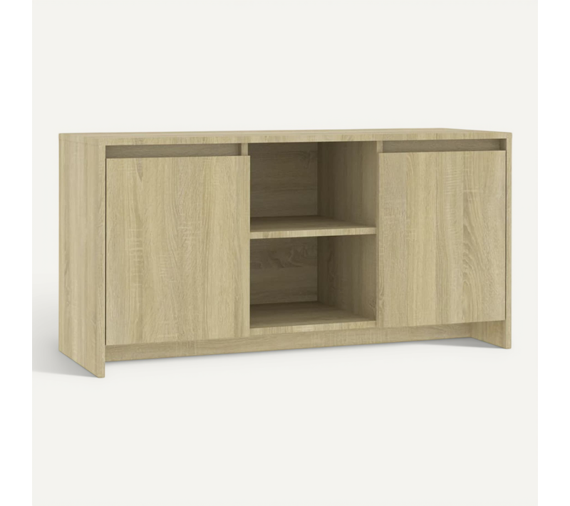 Meuble TV Chêne Sonoma 102x37,5x52,5 Cm Bois Contreplaqué