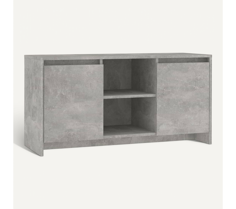 Meuble TV Gris Béton 102x37,5x52,5 Cm Bois Contreplaqué