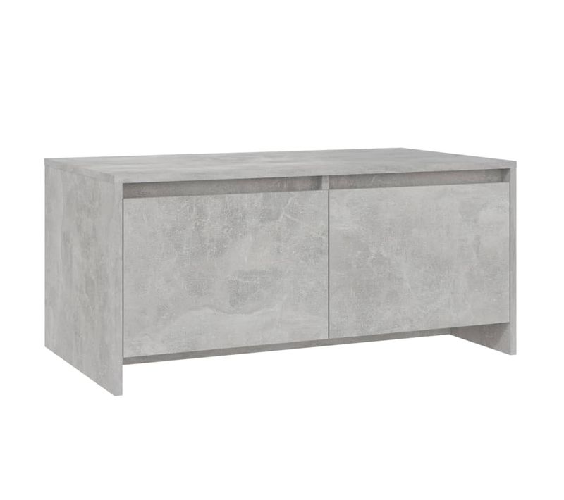 Table Basse Gris Béton 90x50x41,5 Cm Bois Contreplaqué