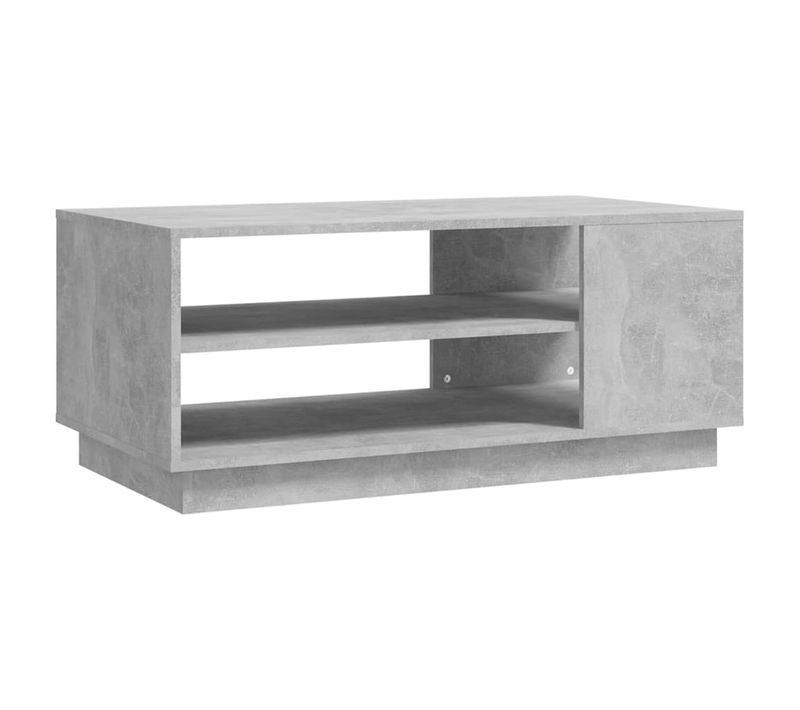 Table Basse Gris Béton 102x55x43 Cm Bois Contreplaqué
