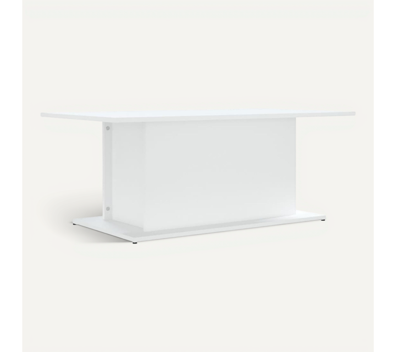 Table Basse Blanc 102x55,5x40 Cm Bois Contreplaqué