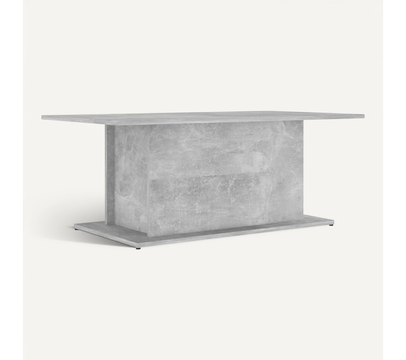 Table Basse Gris Béton 102x55,5x40 Cm Bois Contreplaqué