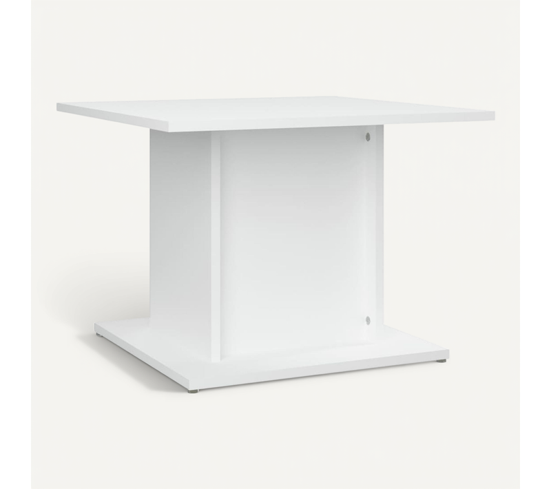 Table Basse Blanc 55,5x55,5x40 Cm Bois Contreplaqué