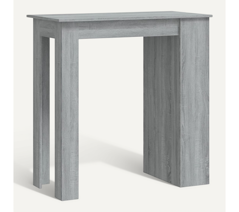 Table De Bar Avec Rangement Sonoma Gris 102x50x103,5 Cm