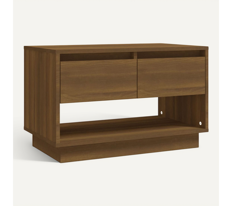 Meuble TV Chêne Marron 70x41x44 Cm Bois Contreplaqué
